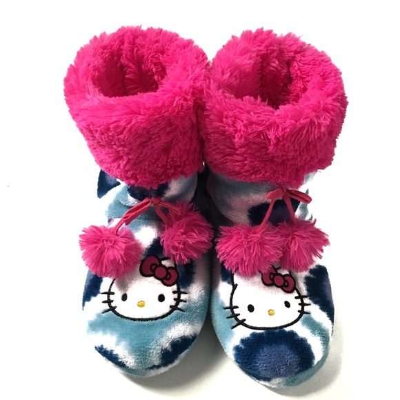 Hello Kitty Shoes - Hello Kitty Women's Animal Print Boot Slippers